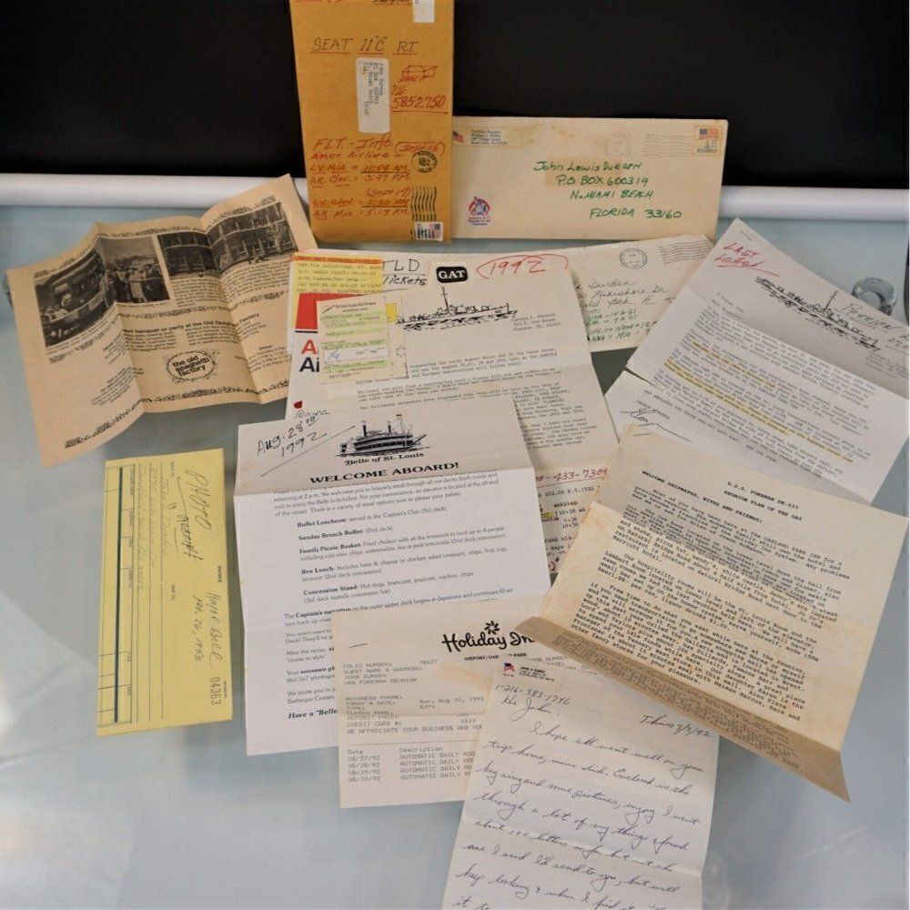 Vintage U.S.S. Forman DE-633 Shipmates Reunion 1992 Paper Ephemera
